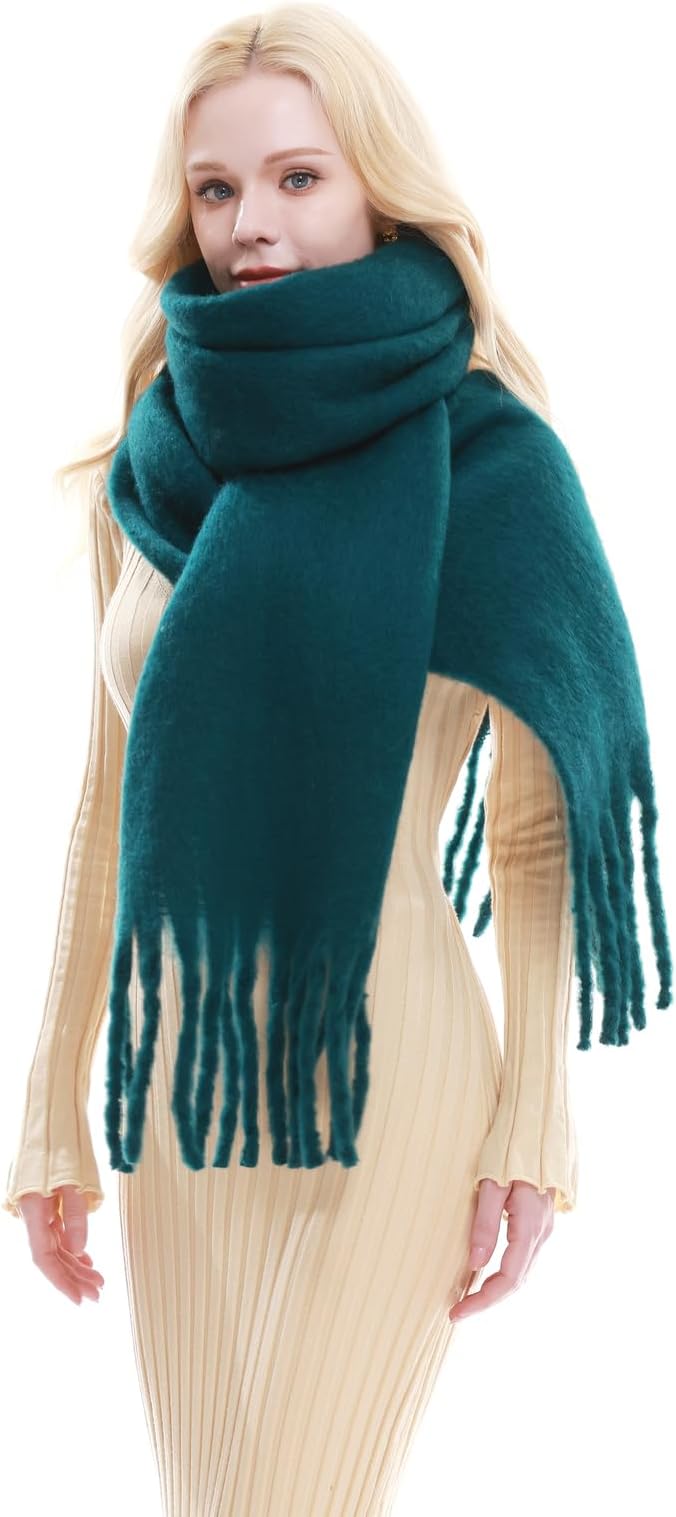 RIIQIICHY Chunky Scarf for Women Winter Warm Thick Scarves Oversized Blanket Scarf