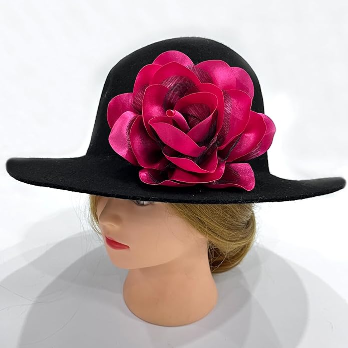 Women's Brooches 4pcs Rose Flower Hair Clip Flamenco Dancer Pin up Mexican Hair Flowers Clips Hairpin Brooch Tea Party Hats Headpieces