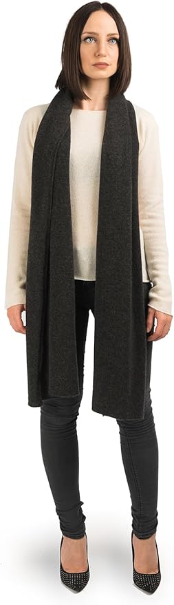 Dalle Piane Cashmere - 100% Cashmere Scarf - Made in Italy - Winter Neck Warmer (14" x 77") - Christmas Gift