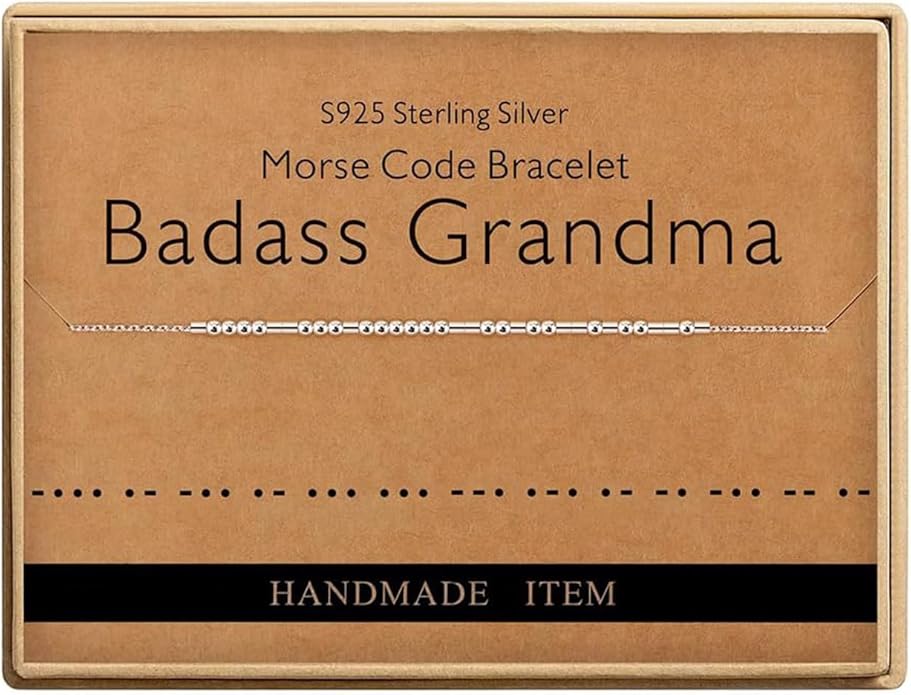 Monily Inspirational Gifts for Women Morse Code Bracelets for Women Funny Bracelet for Friend Funny Gift for Women Sterling Silver Bracelet for Women