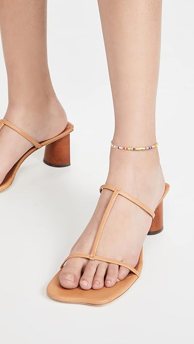 XIJIN 8Pcs Handmade Beaded Anklets for Women Boho Colorful Beads Ankle Bracelets Adjustable Foot Anklet Set