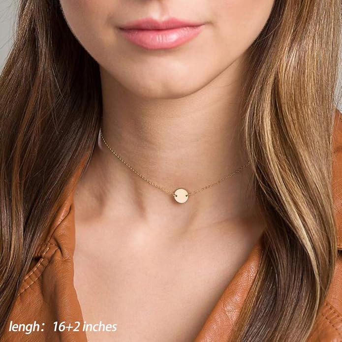 Turandoss Gold Layered Necklaces for Women - 14K Gold Plated Handmade Multilayer Bar Pearls Coin Disc Moon Butterfly Medallion Adjustable Dainty Layered Choker Necklaces for Women Jewelry