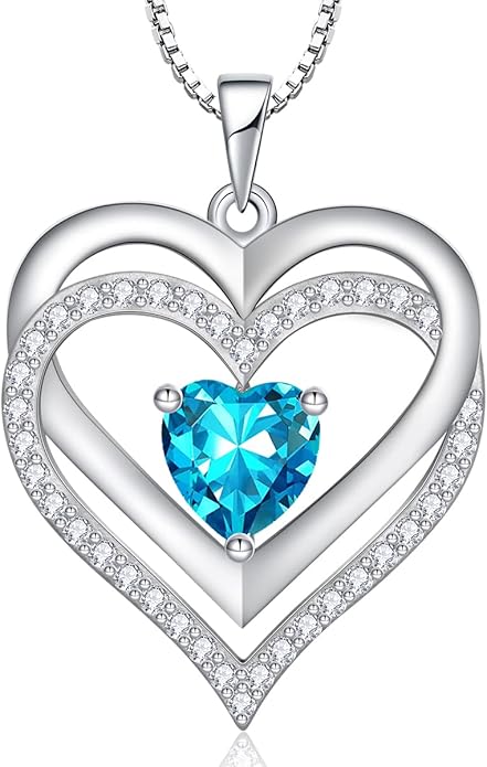 RIVIKO Infinity Heart Symbol Necklace for Women 925 Sterling Silver Love Heart Pendant Valentine's Day Mother's Day Anniversary Birthday Christmas Jewelry Gifts for Women Mom Wife Sister Her Friends