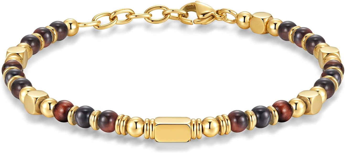 Beaded Bracelets for Women - Silver and Gold Boho Bracelets, Trendy Jewelry Gifts for Lover, Mom, Friends