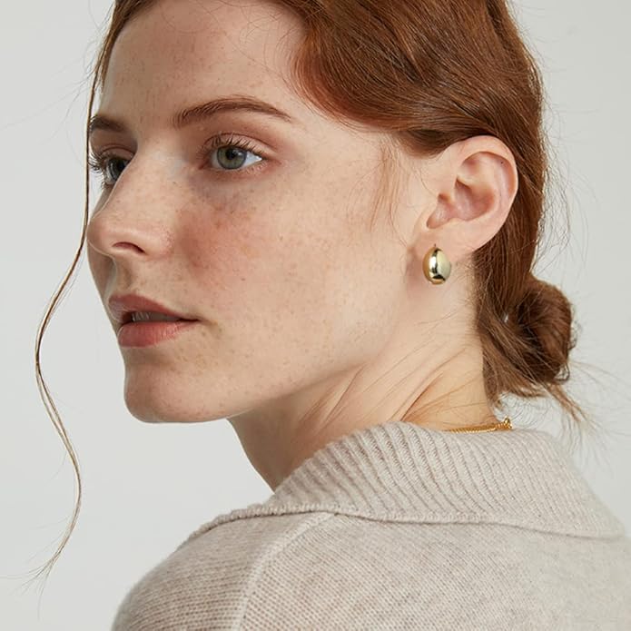 14K Gold Plated Hoop Earring Small Square Huggies Hoops For Women, Minimalist Cute Earrings for Women Girls Gift, gold silver rose gold black and CZ