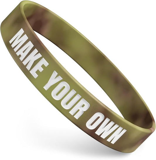Custom Wristbands For Events, Fundraisers & Promotions | Add Text, Icons, & Logos | Bulk Rubber Bracelets | Classic 1/2” | 100% Silicone