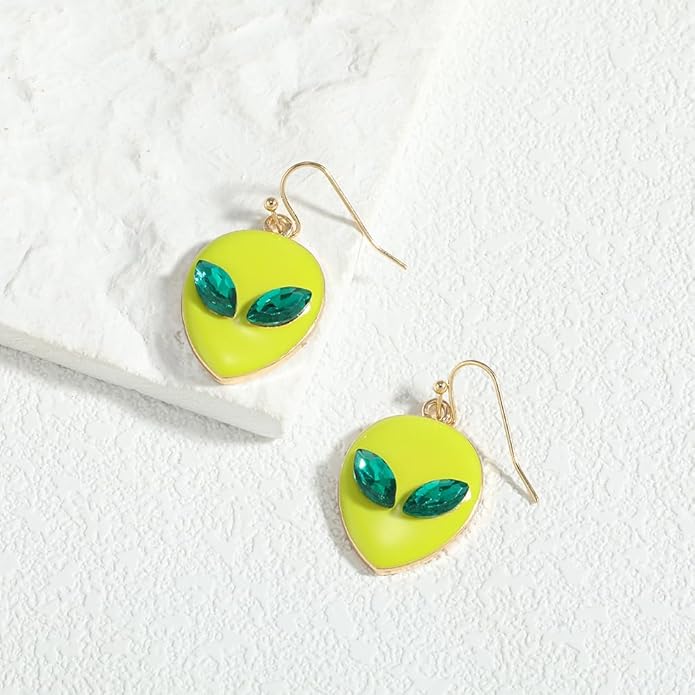 Madison Tyler 80s 90s Earrings for Women | Fun UFO Alien Earrings Space Earrings for Women