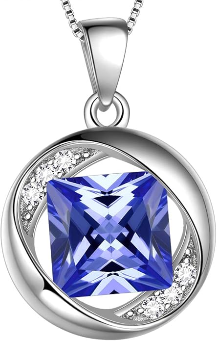 Aurora Tears 925 Sterling Silver 12 Birthstones Necklace/Earring/Ring/Bracelet Women Birthstone Pendant Crystal Fashion Birthday Jewelry Christmas Gift for Girls Women