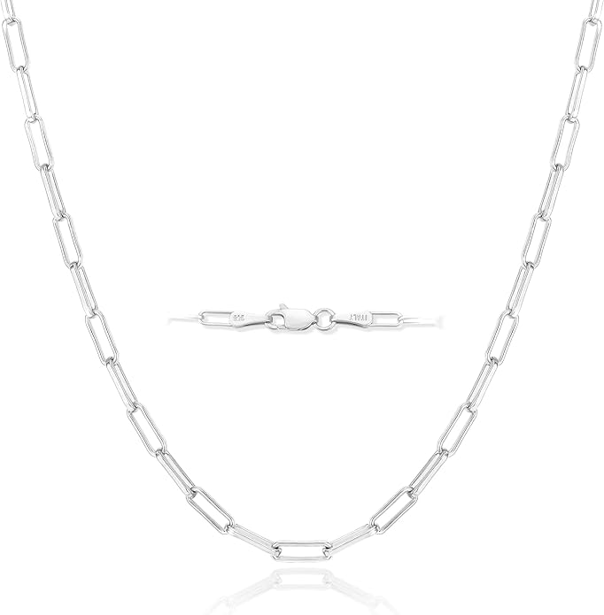 925 Sterling Silver Singapore Chain Lobster Clasp Paperclip Necklace for Women Sparkling Chain 2mm2.5mm3mm4mm5mm Gifts for Her
