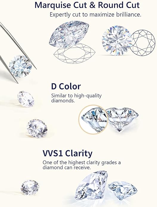 CYW Moissanite/Ruby/Sapphire/Emerald Dainty Pendant Necklace for Women, Novelty Design, Really Authentic Solid 925 Sterling Silver, 16"/18"/20" Adjustable, Birthday Anniversary Valentines Gift