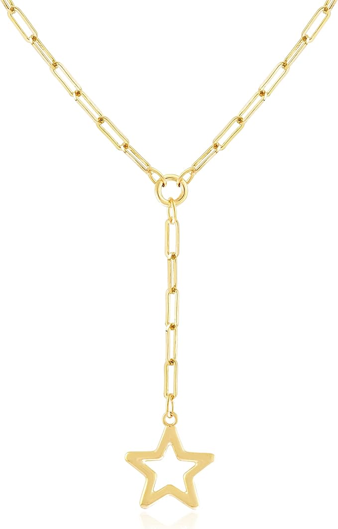Jewelry Atelier Gold Filled Pendant Necklace Collection - 14K Yellow Gold Filled Pendant Necklace with Solid Clip Chain for Women (Different Sizes and Styles with Extension/Adjustable Chain)