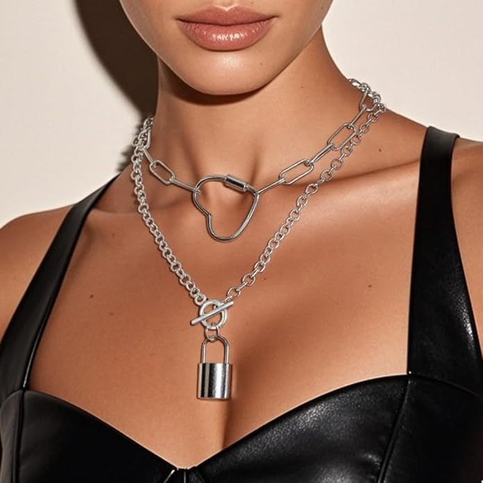 HaHaGirl Golden Collection Fashion Jewelry Set Stocking Stuffers, Layered Necklaces, Bracelets, Earrings, Rings, Modern Contemporary Style for Women