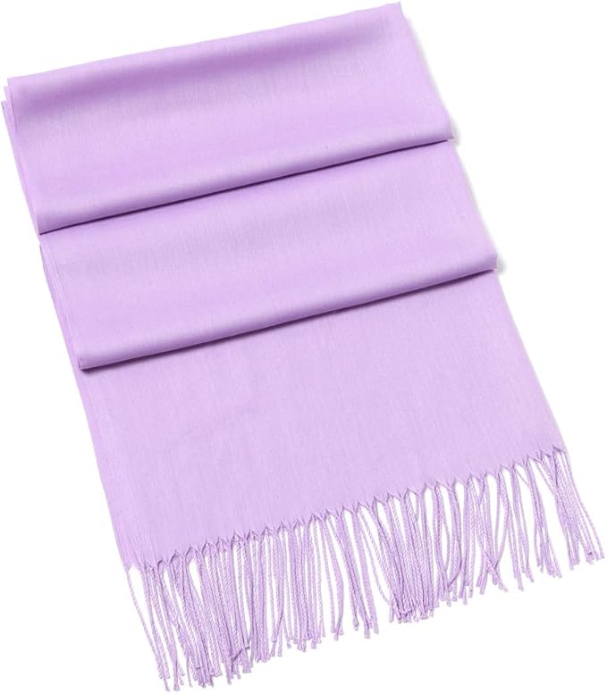 Cindy & Wendy Pashmina Shawls and Wraps Large Scarfs for Women Wedding Party Bridal Long Fashion Solid Shawl Wrap Fringes