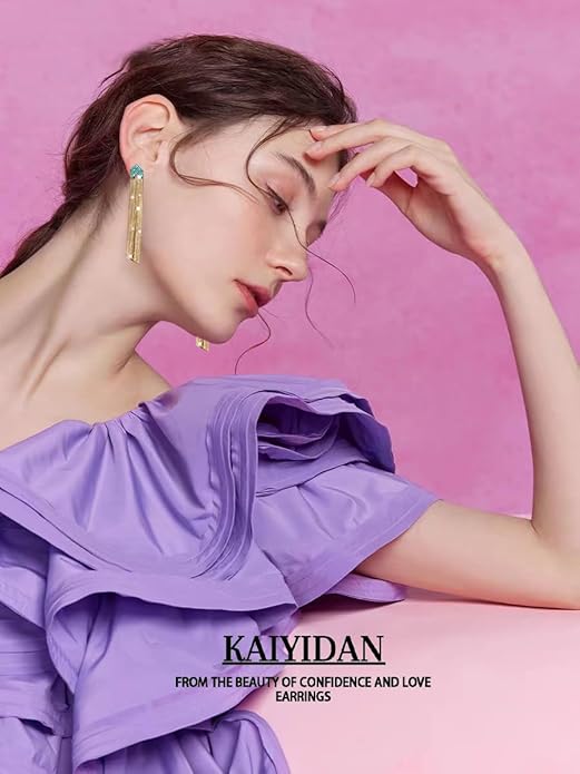 Silver/Gold Boho Dangle Statement Earrings for Women Trendy,Handmade Vintage Dainty Cute Long Drop Summer Earrings,fashion Accessories Jewelry Gifts