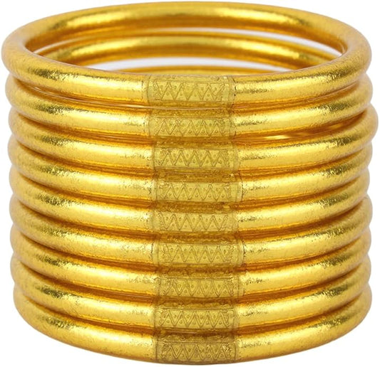 BuDhaGirl Gold All Weather Bangles (AWB) - Serenity Prayer