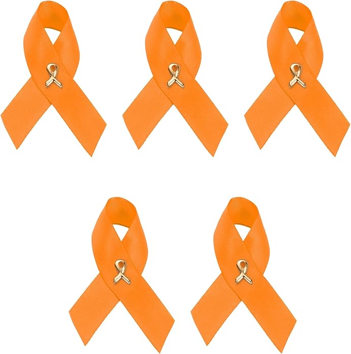 1/2/5/10/25/50/100pcs Satin Awareness Ribbon Pins (Pick your color), for Cancer & Disease Awareness, Bulk Quantities for Fundraising, Events, Gift Giving