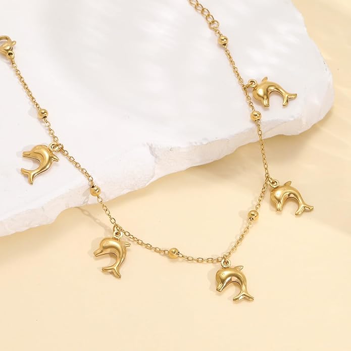 Lit Wall Gold Anklets for Women 18K Gold Plated Adjustable Summer Simple Foot Jewelry Ankle Bracelet for Women