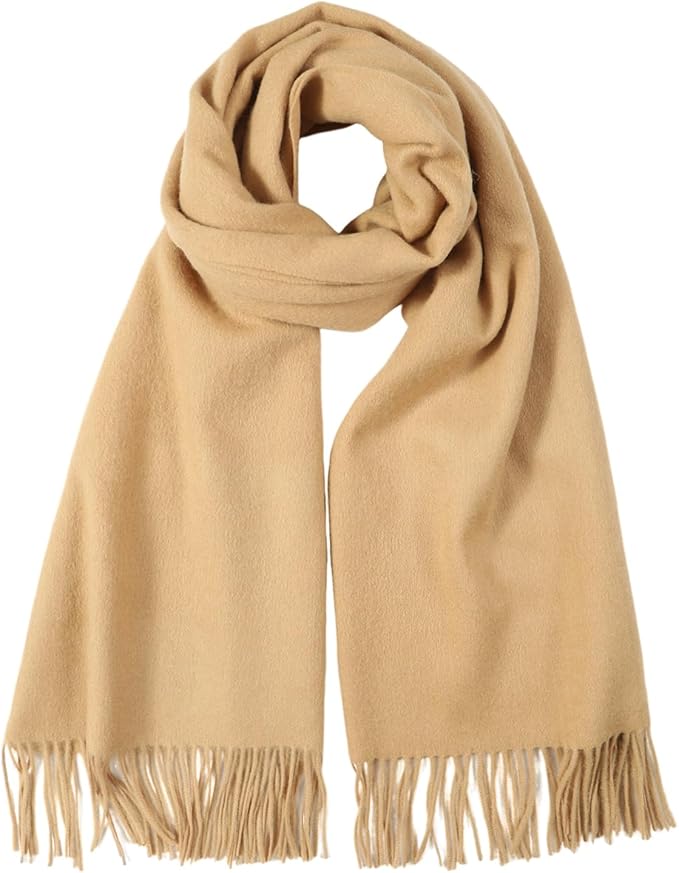 Temminc Winter Scarf for Women - Soft Warm Pashmina Shawl Wrap, Lightweight Fashion Blanket Travel Shawl, Solid Color Scarf