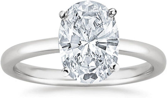 Houston Diamond District 1 to 5 Carat LAB GROWN Solitaire IGI CERTIFIED Diamond Engagement Ring (E-F Color VS2-SI1 Clarity)