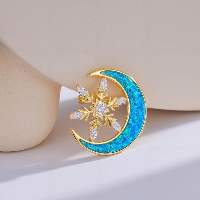 Soumimi Rhinestone Brooch Pin Crystal Brooches for Women Lapel Pin Dress Accessories Birthday Christmas Gift for Wife Mom
