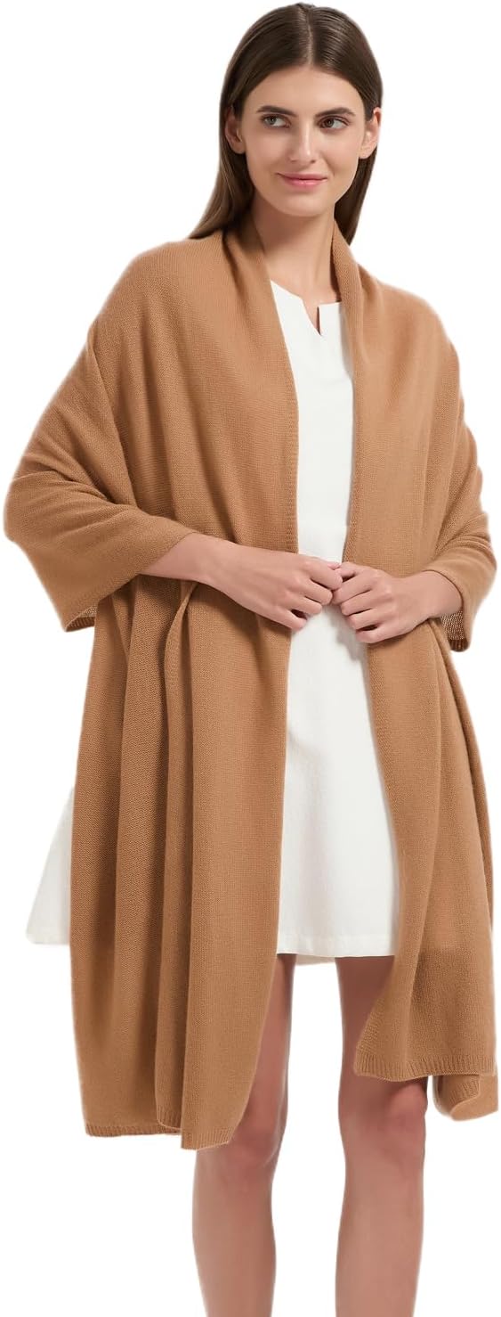 Erdenech Luxury Cashmere Wool Blend Wrap for Women, All-Season Travel Wrap Shawl, Extra Large Blanket Shawl Scarf Pashmina