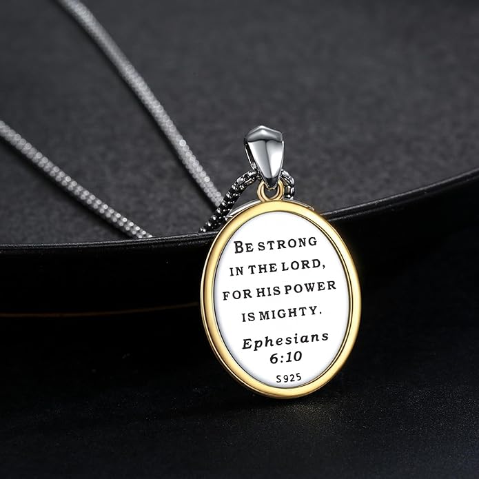 Taioiat Saint Necklace 925 Sterling Silver St Necklace Amulet Pendant Jewelry Religious Gift for Men Women