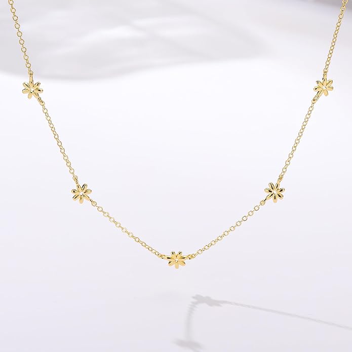 M MOOHAM Gold Clover Heart Pearl Butterfly Star flower Choker Necklace for Women - Dainty 14K Gold Plated Cubic Zirconia Cute Station Necklaces for Women Trendy Prom Jewelry Gifts