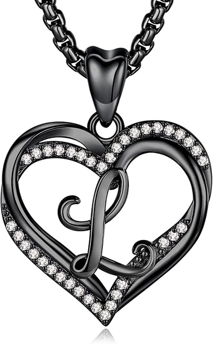 INFUSEU Unique Initial Necklaces for Women Girls Small Heart Letter Jewelry, Meaningful Personalized Gifts
