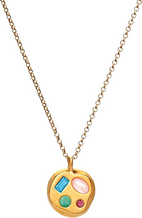 Birthdate 14k Gold Necklace for Women - 16-20in Adjustable 14 Karat Gold Chain with Lobster Clasp - Cadenas de Oro 14k Puro Para Mujer, Ladies Jewelry Birthstone