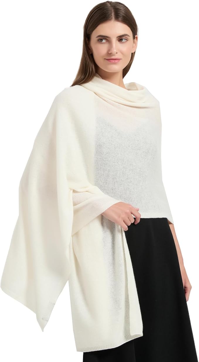 Erdenech Luxury Cashmere Wool Blend Wrap for Women, All-Season Travel Wrap Shawl, Extra Large Blanket Shawl Scarf Pashmina
