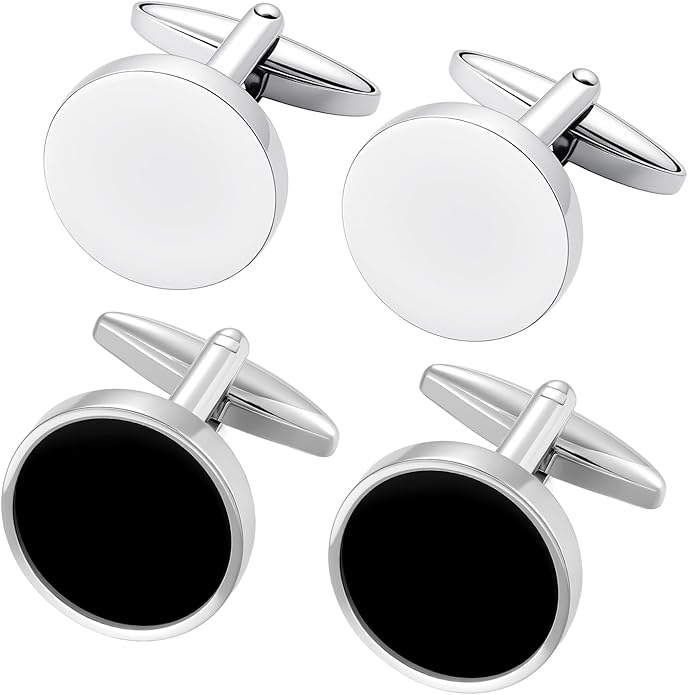 GWD 2 Pairs Cufflinks For Men Classic Groom Cuff links Mens Shirt Business Wedding Gifts