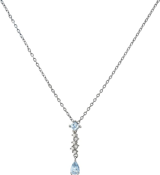 Irregular Y2k Long Y-shaped Necklace with Zircon Inlaid Sparkling Brick Tassel Pendant Double-Layer Chain High-end Fashion Accessory Women's
