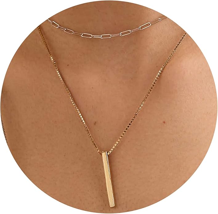 Collner 14K Gold Heart Pendant Necklace for Women Dainty Star Necklace Tiny Evil Eye Choker Necklace Boho Crescent Moon Necklace Minimalist Jewelry