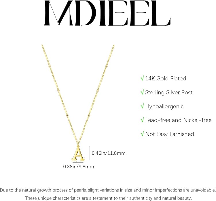 Initial Necklaces for Women Dainty Gold Letter Pendant Necklace 14k Gold Plated A-Z Name Necklaces Cute Charm Choker Necklace Fashion Accessories Non Tarnish Trendy Jewelry Gift