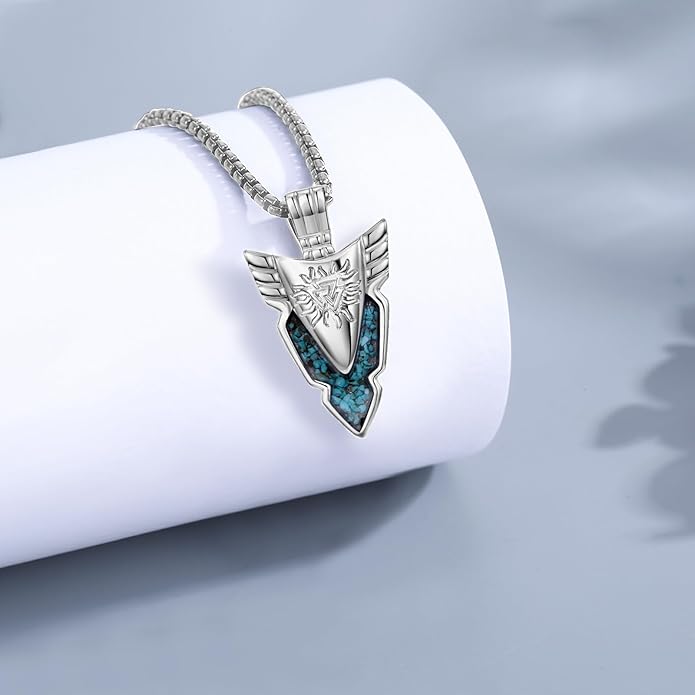 KoyeKei Viking Necklace for Men 925 Sterling Silver Viking Norse Pagan Jewelry Gifts for Women