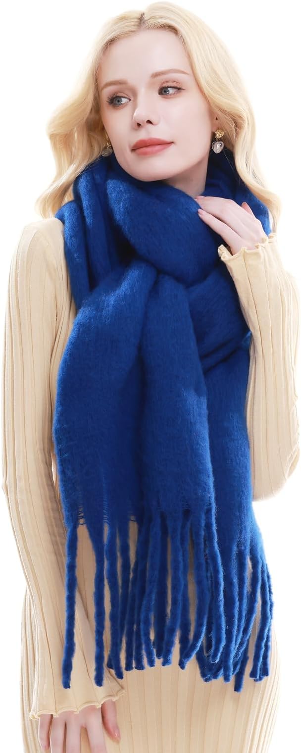 RIIQIICHY Chunky Scarf for Women Winter Warm Thick Scarves Oversized Blanket Scarf