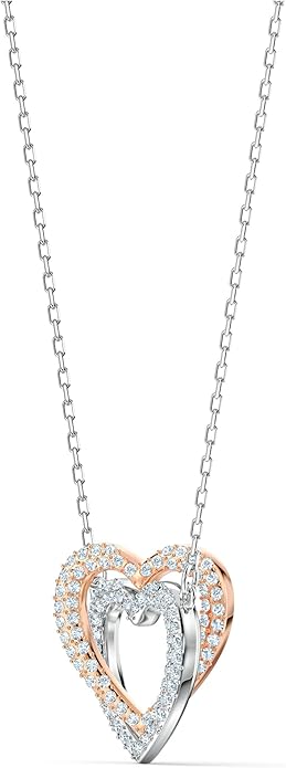 Swarovski Infinity Heart Jewelry Collection, Necklaces and Bracelets, Rose Gold & Rhodium Tone Finish, Clear Crystals