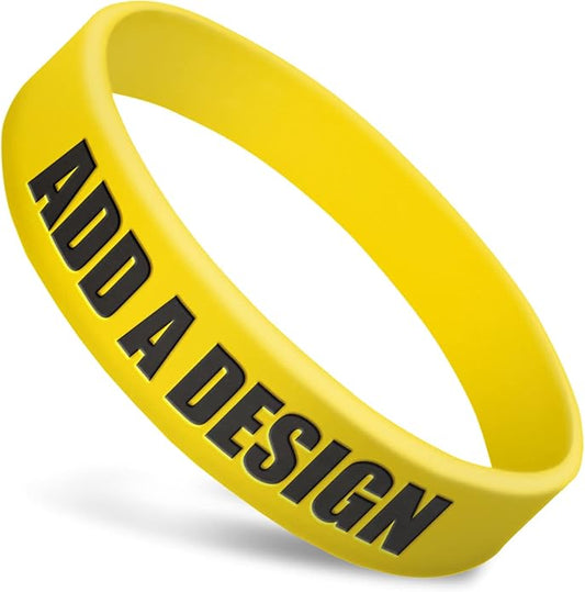Wide Wristbands | Fully Customizable | Great For Events, Fundraisers & Promotions | 3/4" Wide | 100% Silicone | Available In Bulk