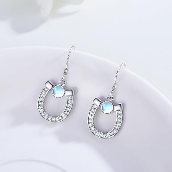 Western Earrings for Women 925 Sterling Silver Turquoise Western Country Dangle Drop Earrings Country Jewelry Gifts for Cowgirl Cowboy