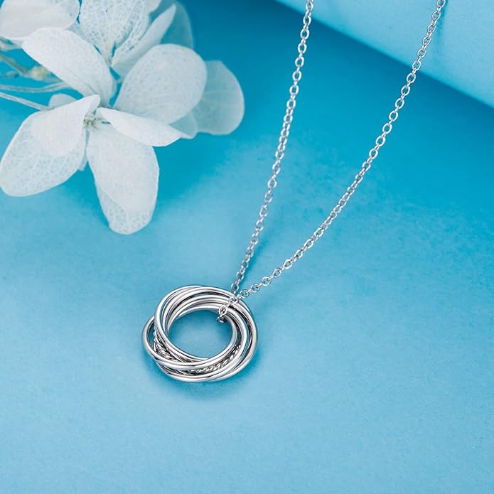 Birthday Gifts for Women Sterling Silver 30th 40th 50th 60th 70th 80th 90th Birthday Necklace For Her 3 4 5 6 7 8 9 Decade Jewelry 30 40 50 60 70 80 90 Years Old