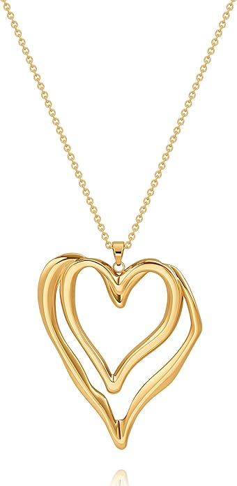 Long Pendant Necklace for Women Gold Plated Circle Long Chain Necklace Y Necklace Jewelry for Women