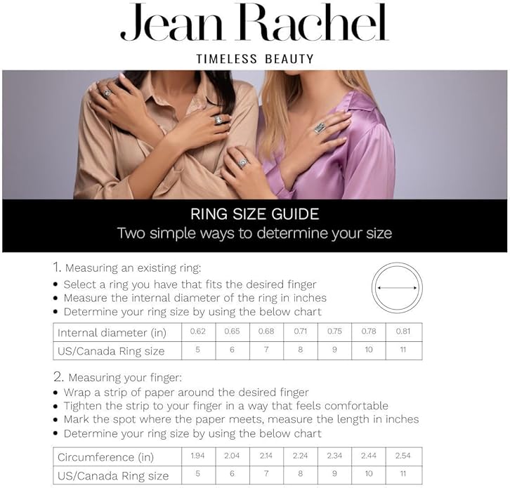 JEAN RACHEL JEWELRY 14K Gold Plated Sterling Silver Ring with 0.18 TCW Cubic Zirconia - Wide Band Hammered Vintage Design - Hypoallergenic, Lead & Nickel Free Jewelry Statement Rings for Women