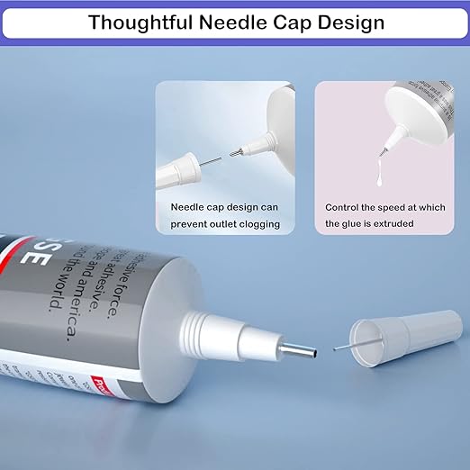 B7000 Adhesive Rhinestones Glue for Crafts, 2PCS 110ml / 3.7 fl oz with 5 Dotting Pen Tool, Wax Pencil and Tweezer, Jewelry Glue for DIY Craft, Makeup, Shoes, Jewelry Making, Nail Art