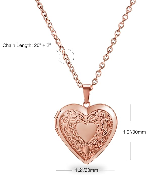PHOCKSIN Personalized Locket Necklace for Women Photo Necklace with Customized Picture Birth Flower Birthstone New Years Gifts for Women