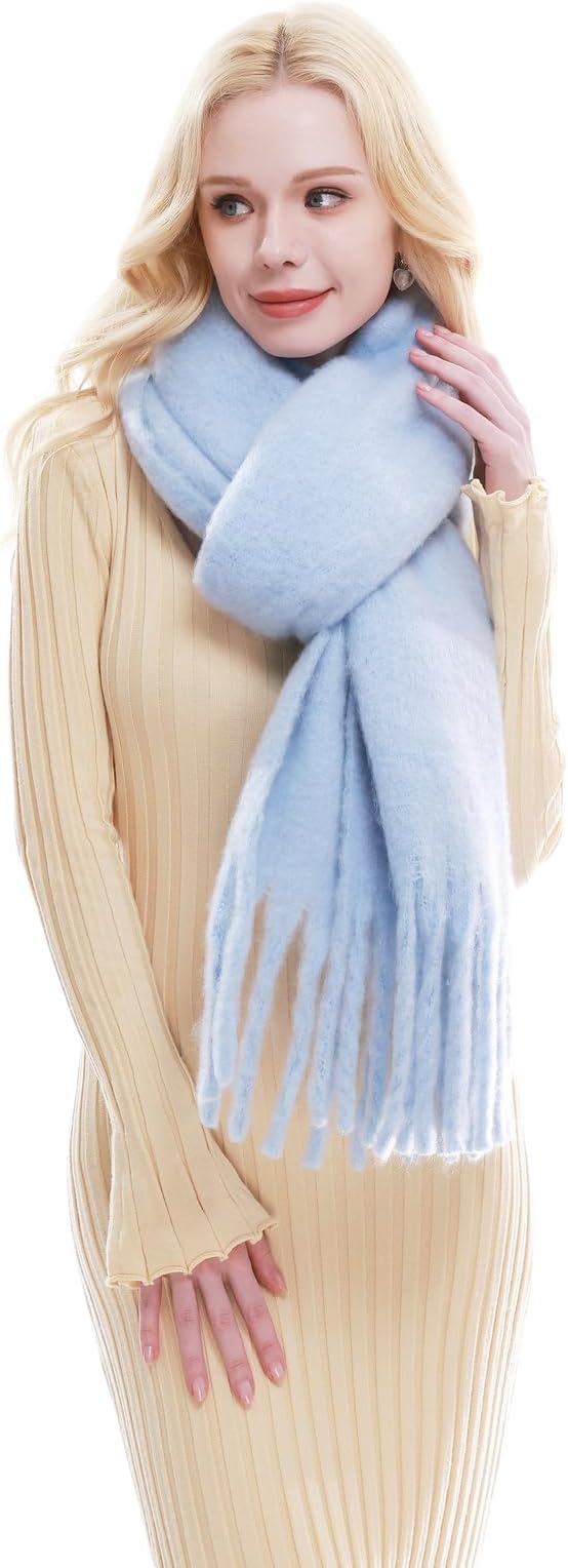 RIIQIICHY Chunky Scarf for Women Winter Warm Thick Scarves Oversized Blanket Scarf