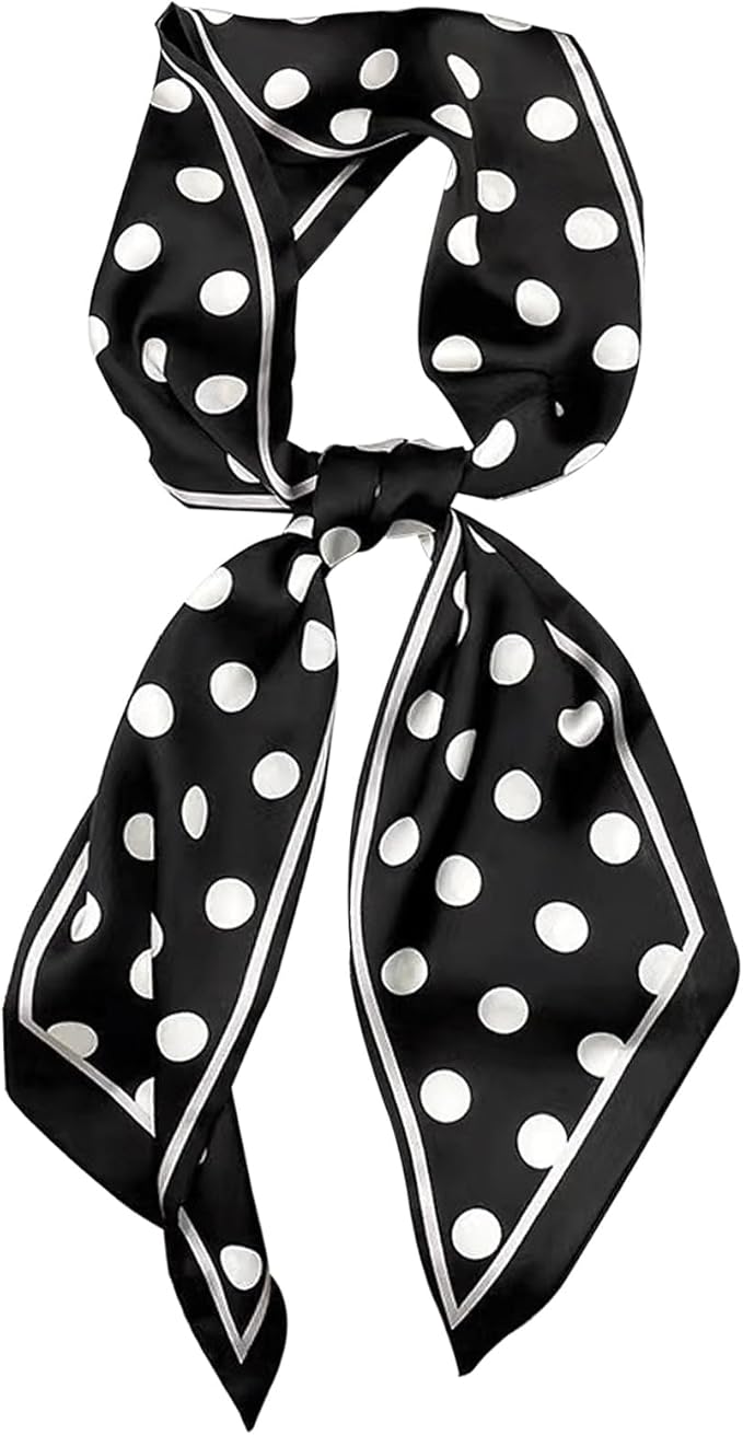 Hioyiwse Head Scarf Hair Neck Scarves For Women Purse Bag Scarfs For Handbags Silky Long Thin Satin Headscarf Fashion