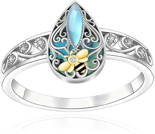 ONEFINITY Dragonfly Filigree Ring Sterling Silver Rings Gifts for Women Jewelry