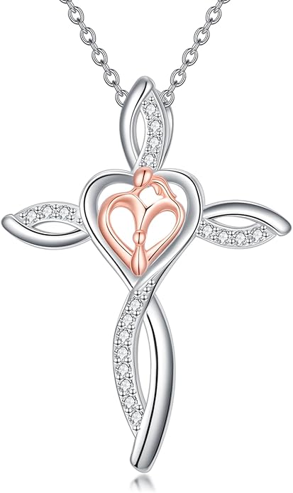 Mother's Day Necklace Gifts 925 Sterling Silver Mom/Wife/Grandma/Nana/Family I Love You Mom Necklace for Women Jewelry Birthday Gifts for Couple