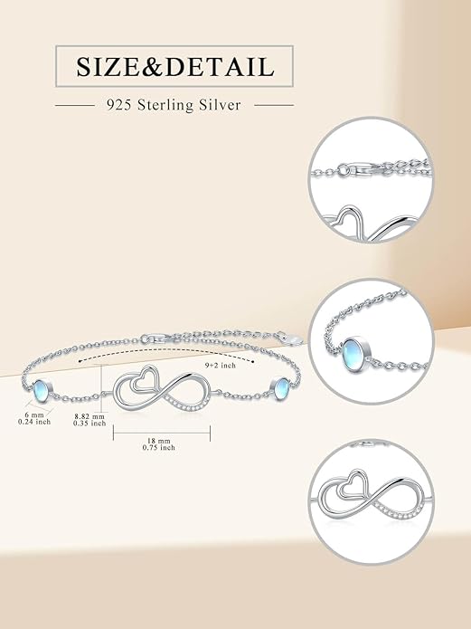WINNICACA Sterling Silver Butterfly Bracelet Anklet Created Opal Butterfly Jewelry Gifts for Women Birthday Christmas Day Gifts