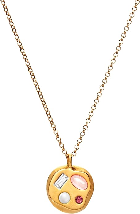 Birthdate 14k Gold Necklace for Women - 16-20in Adjustable 14 Karat Gold Chain with Lobster Clasp - Cadenas de Oro 14k Puro Para Mujer, Ladies Jewelry Birthstone